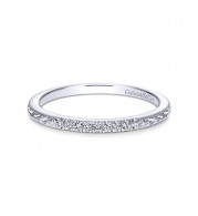 Gabriel & Co. 14k White Gold Victorian Diamond Wedding Band - WB8635W44JJ
