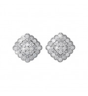 Gems One Silver Diamond (1/8Ctw) Earring - ER10304-SSWSC