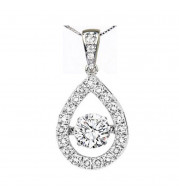 Gems One 14KT White Gold & Diamond Rhythm Of Love Neckwear Pendant  - 1/2 ctw - ROL1143-4WC