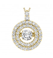 Gems One 14KT Yellow Gold & Diamond Rhythm Of Love Neckwear Pendant  - 1-3/4 ctw - ROL1137-4YC