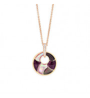 Kabana 14k Rose Gold Mother of Pearl Inlay Pendant