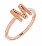 14K Rose Initial M Ring - 51895175P