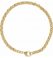 14K Yellow Solid Rolo 7 Bracelet - CH211140462P