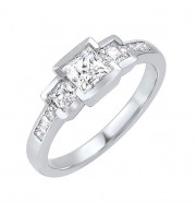 Gems One 14Kt White Gold Diamond (1/2Ctw) Ring - RG73326-4WC