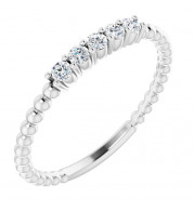 14K White 1/6 CTW Diamond Stackable Ring - 71927605P