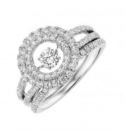 Gems One 14KT White Gold & Diamond Rhythm Of Love Fashion Ring  - 1 ctw - ROL1188-4WC