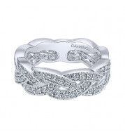Gabriel & Co. 14k White Gold Stackable Diamond Ring - LR5673W45JJ
