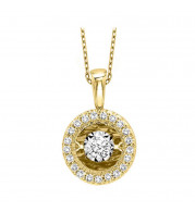 Gems One 14KT Yellow Gold & Diamond Rhythm Of Love Neckwear Pendant  - 1/6 ctw - ROL1222-4YC