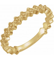14K Yellow Clover Stackable Ring - 51697102P