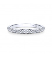 Gabriel & Co. 14k White Gold Contemporary Diamond Wedding Band - WB14399R4W44JJ