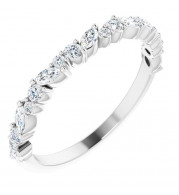 14K White 3/8 CTW Diamond Anniversary Band - 123858600P