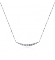 Gabriel & Co. 14k White Gold Lusso Diamond Bar Necklace - NK4879W45JJ