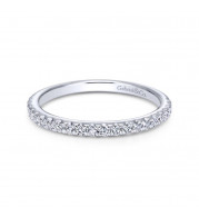 Gabriel & Co. 14k White Gold Contemporary Anniversary Wedding Band - WB7460W44JJ