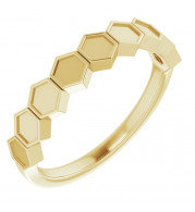 14K Yellow Stackable Geometric Ring - 51738102P