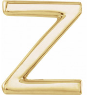 14K Yellow Single Initial Z Earring - 86800252P