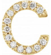 14K Yellow .05 CTW Diamond Single Initial C Earring - 867976011P