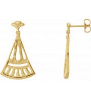 14K Yellow Vintage-Inspired Dangle Earrings - 86876601P