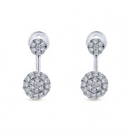 Gabriel & Co. 14k White Gold Lusso Diamond Peek A Boo Earrings - EG12916W45JJ