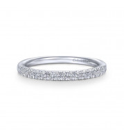 Gabriel & Co. 14k White Gold Contemporary Diamond Wedding Band - WB14658R2W44JJ
