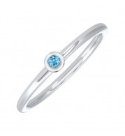 Gems One 10Kt White Gold Blue Topaz (1/20 Ctw) Ring - RG73462-1WNB