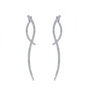 Gabriel & Co. 14k White Gold Kaslique Diamond Drop Earrings - EG12928W45JJ