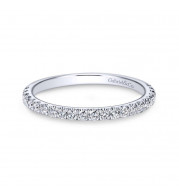 Gabriel & Co. 14k White Gold Contemporary Anniversary Wedding Band - WB7225W44JJ
