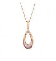 Kabana 14k Rose Gold Mother of Pearl Inlay Pendant