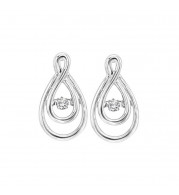 Gems One 14KT White Gold & Diamond Rhythm Of Love Fashion Earrings  - 1/8 ctw - ROL2008-4WC