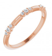 14K Rose 1/10 CTW Diamond Stackable Ring - 124033602P