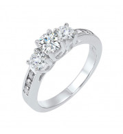 Gems One 14Kt White Gold Diamond (1Ctw) Ring - RG10776-4WC