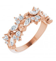 14K Rose 3/4 CTW Diamond Anniversary Band - 123708602P