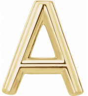 14K Yellow Single Initial A Earring - 86800102P