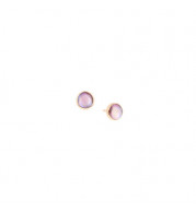 Kabana 14k Rose Gold Mother of Pearl Inlay Earring