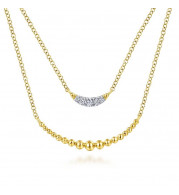 Gabriel & Co. 14k Yellow Gold Bujukan Diamond Necklace - NK5960Y45JJ