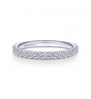 Gabriel & Co. 14k White Gold Contemporary Anniversary Wedding Band - WB14649C4W44JJ