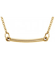 18K Yellow Vermeil Tiny Poshu00ae Bar 16-18 Necklace - 857881005P