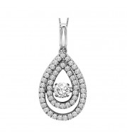 Gems One 14KT White Gold & Diamond Rhythm Of Love Neckwear Pendant  - 3/8 ctw - ROL1017-4WC