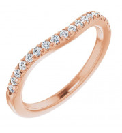 14K Rose 1/4 CTW Diamond French-Set Matching Band - 123951622P