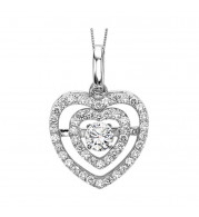 Gems One 14KT White Gold & Diamond Rhythm Of Love Neckwear Pendant  - 3/8 ctw - ROL1018-4WC