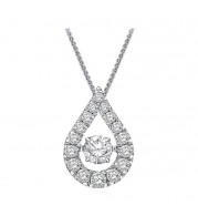 Gems One Silver (SLV 995) Diamond Rhythm Of Love Neckwear Pendant   - 1/2 ctw - ROL1113-SSD