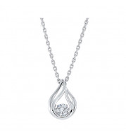 Gems One Silver Cubic Zirconia Pendant - PD10376-SSW