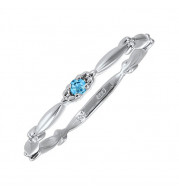 Gems One 10Kt White Gold Blue Topaz (1/20 Ctw) Ring - RG72936-1WNB