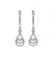 Gems One 14KT White Gold & Diamond Rhythm Of Love Fashion Earrings  - 1/2 ctw - ROL2011-4WC
