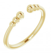 14K Yellow Beaded Ring - 51676102P