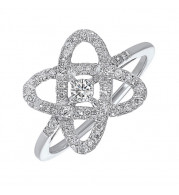 Gems One Silver Diamond (1/4Ctw) Ring - RG10834-SSF