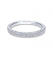 Gabriel & Co. 14k White Gold Victorian Eternity Wedding Band - WB7288W44JJ