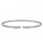 Gabriel & Co. 14k White Gold Bujukan Diamond Bangle Bracelet - BG4218-65W45JJ