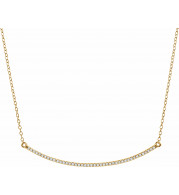 14K Yellow 1/6 CTW Diamond Bar 16-18 Necklace - 65108560000P