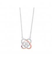 Gems One 10Kt White Pink Gold Diamond (1/12 Ctw) Pendant - PD32840-1WPD