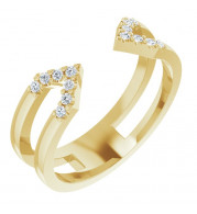 14K Yellow 1/8 CTW Diamond Geometric Ring - 122922601P
